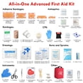 thumbnail image 3 of Botiquín de primeros auxilios Pasenhome Trauma con compartimentos etiquetados, 3 of 7