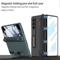 thumbnail image 2 of SaniMore Case for Samsung Galaxy Z Fold 5 7.6" 2023, Magnetic Pen Slot Hinge Protection Foldable Bracket [HD Tempered Film Screen Protctor] Full Protection Shockproof Stand Shell, Gray, 2 of 10
