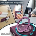 thumbnail image 6 of Decase Case for Samsung Galaxy Z Flip 6, Shockproof Magnetic 360° Rotating Kickstand Phone Case, Wireless Charging Supported,Winered, 6 of 11