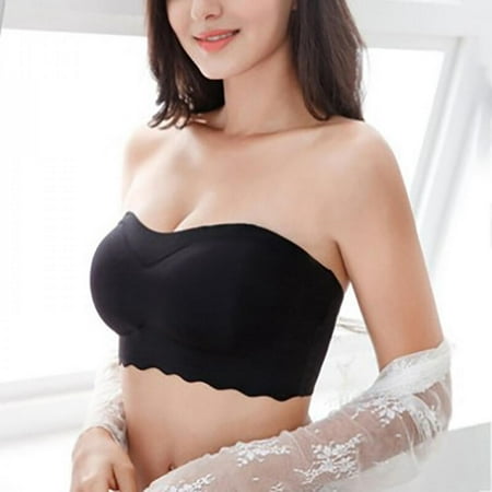 

ZEROFEEL Women Strapless Sports Bra Ice Silk Crop Top Brassiere Sport Bra-buy Yoga Bra Comfortable Underwear Gym Top