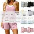 thumbnail image 3 of Kaemgyyd Pajamas Set for Women Color Block Lounge Sets Crew Neck Tank Top with Shorts Soft Comfy Sleepwear（Gray,XX-Large）, 3 of 6