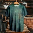 thumbnail image 6 of adaychics Tie Dye Shirts for Men Vintage Texture Short Sleeve Casual Crewneck T Shirt Regular Fit Summer Tops Daily Wear, 6 of 7