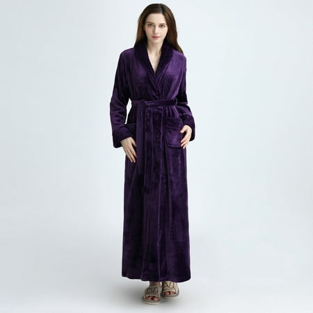 

Bathrobe Color Sleeved Women s Coat Lengthened Winter Clothes Long Solid Robe Splicing Home Lingerie Body Stockings Lingerie Travel Bra Case