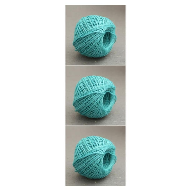 sweethay Cuerdas de arpillera retorcidas, cuerdas decorativas para álbum de recortes, cuerdas de embalaje, accesorios artesanales para Cielo azul 3Conjunto