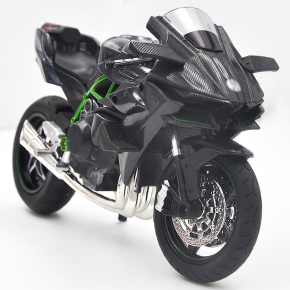 Échelle 1/12 pour Modèle de Moto Statique en Alliage Kawasaki H2R, Jouet pour Garçon, Cadeau pour Enfants, Article de Collection