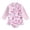 Pink, variant on Girls Long Sleeve Rash Guard One Piece Swimsuit, Pink Bow Print with Ruffle Hem, UPF 50 Front Zip Bathing Suit for Beach Pool(Pink,0-3 Months)