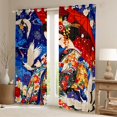 thumbnail image 2 of Manfei Ukiyo-e Geisha Black Out Curtains for Teens, Crane Umbrella Curtains Pack of 2 (42x63 Each), Blue Red White, 2 of 6