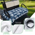 thumbnail image 5 of Golf Cart Seat Covers for 2 Seater,Blue Leaves Microfiber Cart Seat Towel Blanket,Farmhouse Pastoral Spring Leaf Branch Absorbent Breathable Non Slip Bench Seats Protector for Golf Course 51"x31", 5 of 9