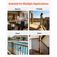 thumbnail image 6 of KFFKFF 125 Pack Deck Balusters, 3/4 in Square x 26 in Long Aluminum Railing Spindles, Hollow Metal Stair and Deck Balusters with Connectors and Screws, Suitable for Decks, Porches, and Stair Railings, 6 of 9