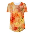 thumbnail image 7 of Women T-Shirts Clearance Sale Womens Tops Dressy Casual Short Sleeve Womens Shirts Trendy Graphic Women V Neck T Shirt White Women Summer Shirts Casual, 7 of 7