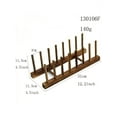 thumbnail image 2 of Kitchen Cupboard Shelf Storage Rack Bamboo Wooden Dish Rack Plates Holder, 2 of 5