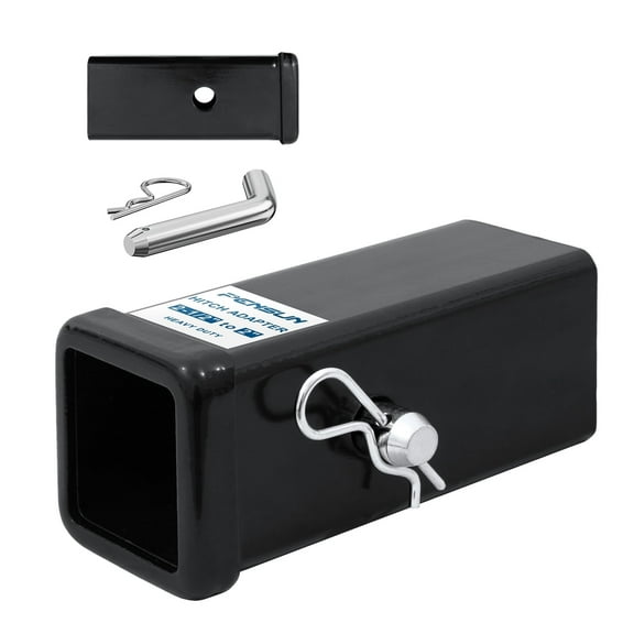 2.5" to 2" Hitch Receiver Adapter Fit for 2-inch Trailer Hitch Attachments 2.5-inch Trailer Hitch Receiver Tube with Hitch Pin and Clip