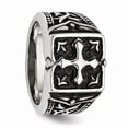 thumbnail image 5 of Stainless Steel Antiqued Cross Ring Size: 9; for Adults and Teens; for Women and Men, 5 of 7