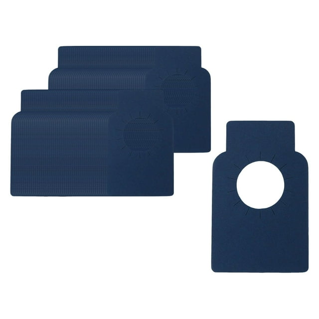 Rongfmy 100 Pieces Bottle Neck Tags Kraft Paper Tags Cellar Labels for Blue