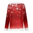 thumbnail image 5 of Women'S Petite Tops V Neck Long Sleeve Christmas Theme Loose Womens Tee,Red,S, 5 of 5