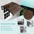 thumbnail image 6 of Spaco Outdoor Front Door Patio Overhang Awning for Sunlight Rain Snow Wind Protection-40 x 40 Inch, Entry Door Outdoor Window Awning Exterior, Front Door Overhang Awning for Sun Shutter, UV, Rain, 6 of 9