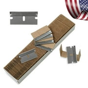 Single Edge Industrial Razor Blades, Safety Straight Edge Razors, Box & Carton Cutter Replacement Blades, Glass & Paint Scraper Razor Blades (Box of 100) - Fits ALL Standard Tools -0 Made in USA
