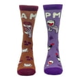 thumbnail image 4 of Women's AM Coffee PM Wine Socks Funny Vino Wine Lover Drinking Graphic Novelty Footwear, 4 of 7