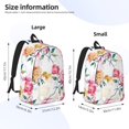 thumbnail image 2 of Bingfone Colorful Flowers Print Canvas College Laptop Backpack, Large Capacity Lightweight College Bookbag Casual Daypack-Small, 2 of 5