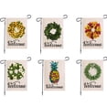 thumbnail image 1 of Flower Series Motif Drapeau de Jardin en Lin Double Face, 1 of 7