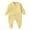 Yellow, variant on CAIVO Soft Bodysuit Front Snap Closure Jumpsuit For Baby Boys Full Onesie Jumpsuit With Built In Mittens And Non- Socks For Comfort And Warmth Fashionable Long Sleeve One-Pieces
