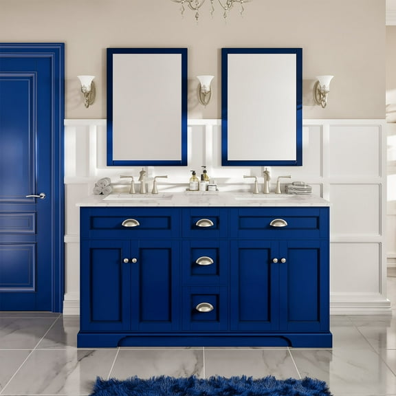 Eviva Epic Transitional Blue Bathroom Vanity