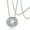 01.White Pendant, variant on Silvora Silver Round Simulated Diamond Necklaces for Women Crystal Pendant Cubic Zirconia Jewelry Wedding Anniversary Birthday Christmas Valentines Gifts