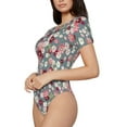 thumbnail image 2 of Fotbe Daisies Flowers Women's Crew Neck Short Sleeves Bodysuit Tops Round Neck Slim Sleeveless Soft Comfortable Basic-Large, 2 of 9