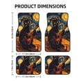 thumbnail image 2 of Sikiie Starry Night Cat Guitarist Car Foot Mat Set of 4 Pieces Basics Universal Fit Rubber Carpet Floor Mats For Car SUV Van & Truck, 26.8"L x 17.3"W (Front), 13"L x 17.3"W(Rear), 2 of 6