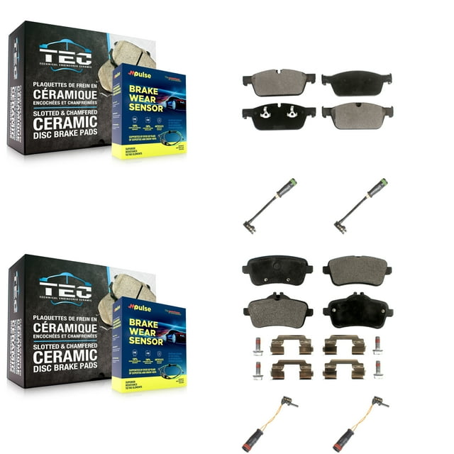 TEC Front Rear Ceramic Disc Brake Pads and Wear Sensors Kit for Car Mercedes-Benz GL350 GL550 GL450 GLS350d KTW-100670
