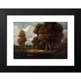 thumbnail image 2 of Théodore Rousseau 24x18 Black Modern Framed Museum Art Print Titled - Landscape with Figures, 2 of 5
