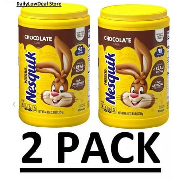 2 PACK - Nesquik Chocolate Powder Low Fat Drink Mix (44.9 oz. Each)