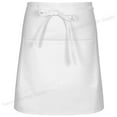 thumbnail image 5 of Sunrise Kitchen Supply White Half Bistro Apron, 2 Pockets, 19"L By 27"W, 5 of 6
