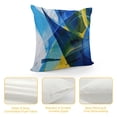 thumbnail image 4 of Acheng Short Plush Pillowcase 1 Piece Gold and Blue Abstract Art White, 4 of 5