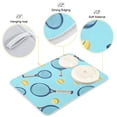 thumbnail image 4 of Tennis Racket Ball on Blue Dish Drying Mats Kitchen Mat Microfiber Counter Absorbent Dish Pad Drainer Rack 18"x24", 4 of 7