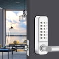thumbnail image 2 of Cerradura de seguridad con código de dirección de manija ajustable, manija de cerradura sin llave con combinación de números que no se repiten, cerradura de puerta de aleación de zinc digital a, 2 of 5