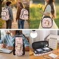 thumbnail image 3 of Bulopur Toddler Girls 17 Inch Backpack Set 4 Piece Pink Strawberry Hedgehog Print School Bookbag with Lunch Box, Water Bottle Holder and Pencil Case, 3 of 7