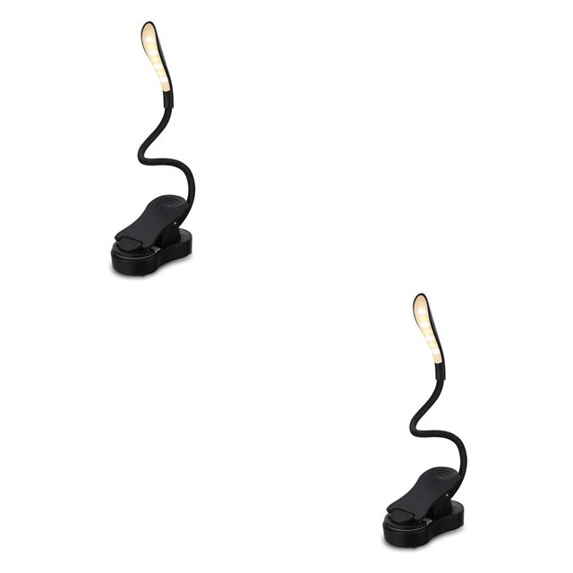Kearding Lámpara Sujetalibros LED Protección ocular Iluminación USB 600mah Portavelas recargable Negro Blackgt; 75 * 40 * 245 Negro Negro>75*40*245mm 2piezas