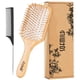 thumbnail image 1 of Cepillo para el cabello: cepillo de bambú de madera natural y peine de cola para desenredar en lugar de herramienta limpiadora de cepillos, cepillo para el cabello con paleta para mujeres, hombres y n, 1 of 1