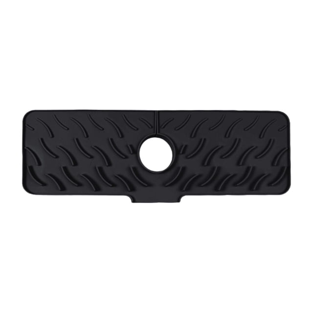 Wave Pattern Faucet Draining Mat, Thick Silicone Sink Caddy for Countertop, Anti Splash Kitchen Mat for Daily Use, Easy Clean Drainage Pad