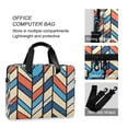 thumbnail image 4 of FORMRS 16" Laptop Bag Carrying Sleeve Case with Handle Travel Shoulder Briefcase, Blue Geometric, 4 of 8