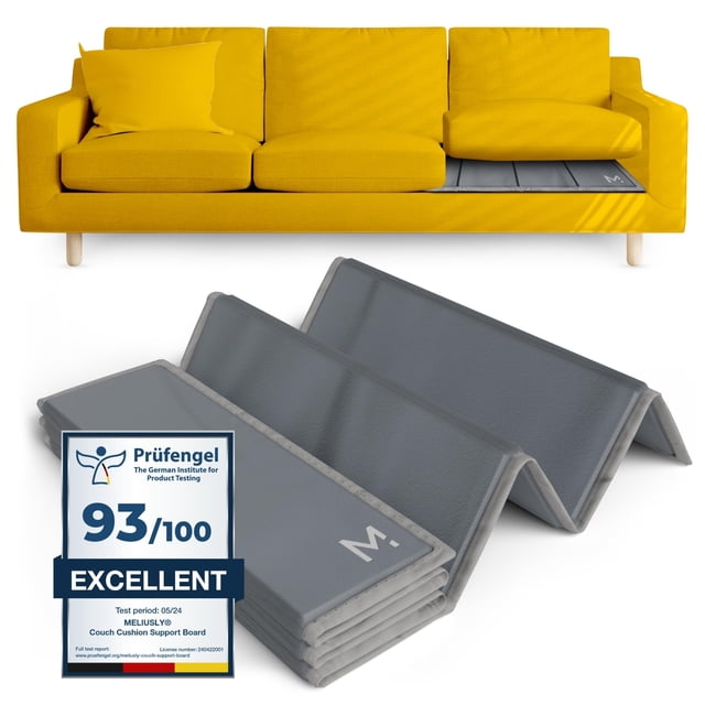 Soporte para cojín de sofá Meliusly Heavy Duty (53 x 183 cm), madera