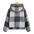 thumbnail image 5 of Kovlvoll Children Girls Clothes Toddler Winter Sherpa Sweatshirts Plaid Long Sleeve Hoodies Fuzzy Fleece Lined Pullover Tops with Pockets, 5 of 7