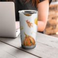 thumbnail image 4 of 20oz Tumblers Fall Leaves Pumpkin Stainless Steel Vacuum Insulated Double Wall Travel Tumbler Cups Mug with Lid and Straw,Cleaning Brush for Cold & Hot Drinks, 4 of 7