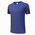 thumbnail image 5 of TOWED22 Running Shirts Men Sport Tops Quick Dry Gym Wicking Athletic T Shirts Breathable Cool Workout Shirts Navy,3XL, 5 of 8