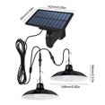 thumbnail image 2 of Luz colgante solar con encendido/apagado automático, luz solar para cobertizo con control remoto, luz colgante para balcón, cobertizo, granero, patio, jardín, 2 of 7