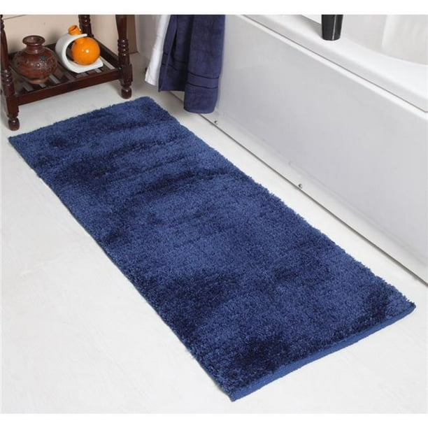 Affinity Linens Mcsrg24x60 Nvy Micro Shag Soft Bath Rug 44 Navy 24 X 60 In Walmart Com Walmart Com