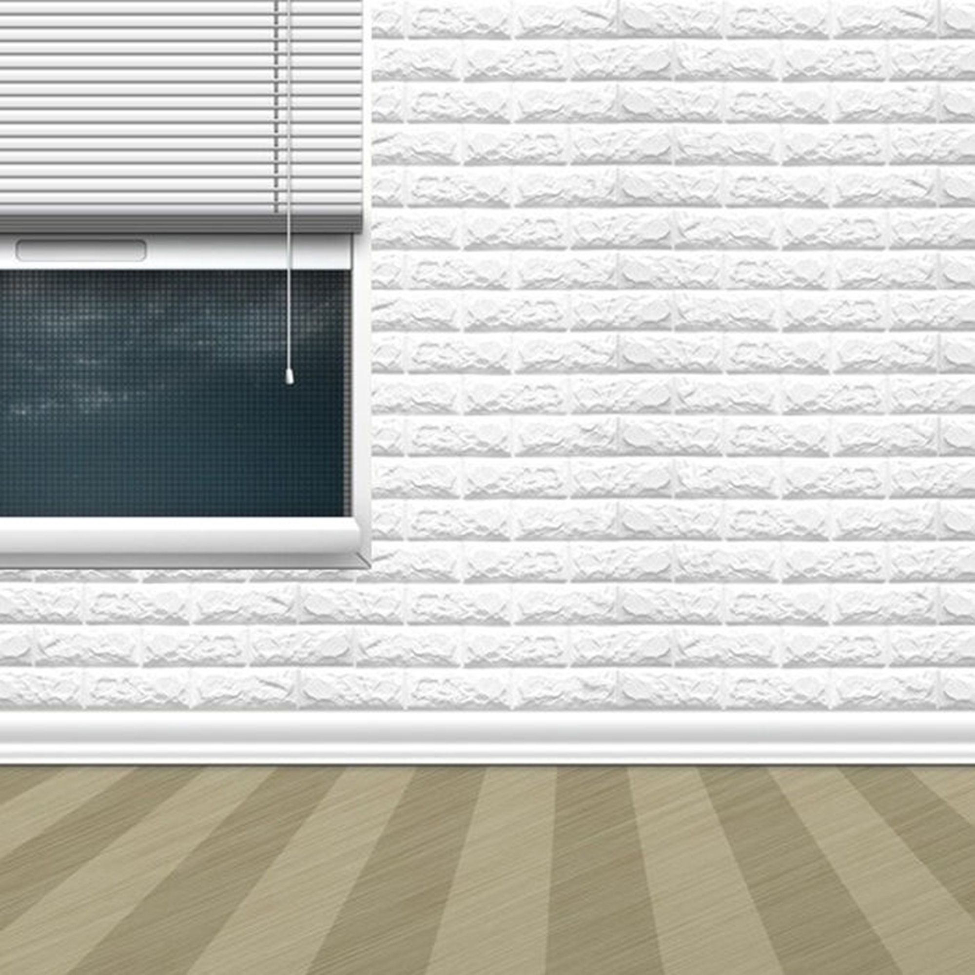 3D Brick Pattern Wall Wallpaper White Brick Self-Adhesive 3D Wall Panels Peel and Stick Wallpaper Bedroom Living Room Wall Sticker Decoration - image 4 of 7