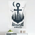 thumbnail image 1 of Adventure Tapestry, Anchor with a Words Hand Drawn Elements in an Inspirational Style Print, Fabric Wall Hanging Decor for Bedroom Living Room Dorm, 5 Sizes, Indigo, by Ambesonne, 1 of 1