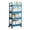 Blue, variant on 4 Tiers Snacks Trolley Removable Drink Storage Rack Adjustable Heights Rolling Cart for Outdoor Picnics and Camping
